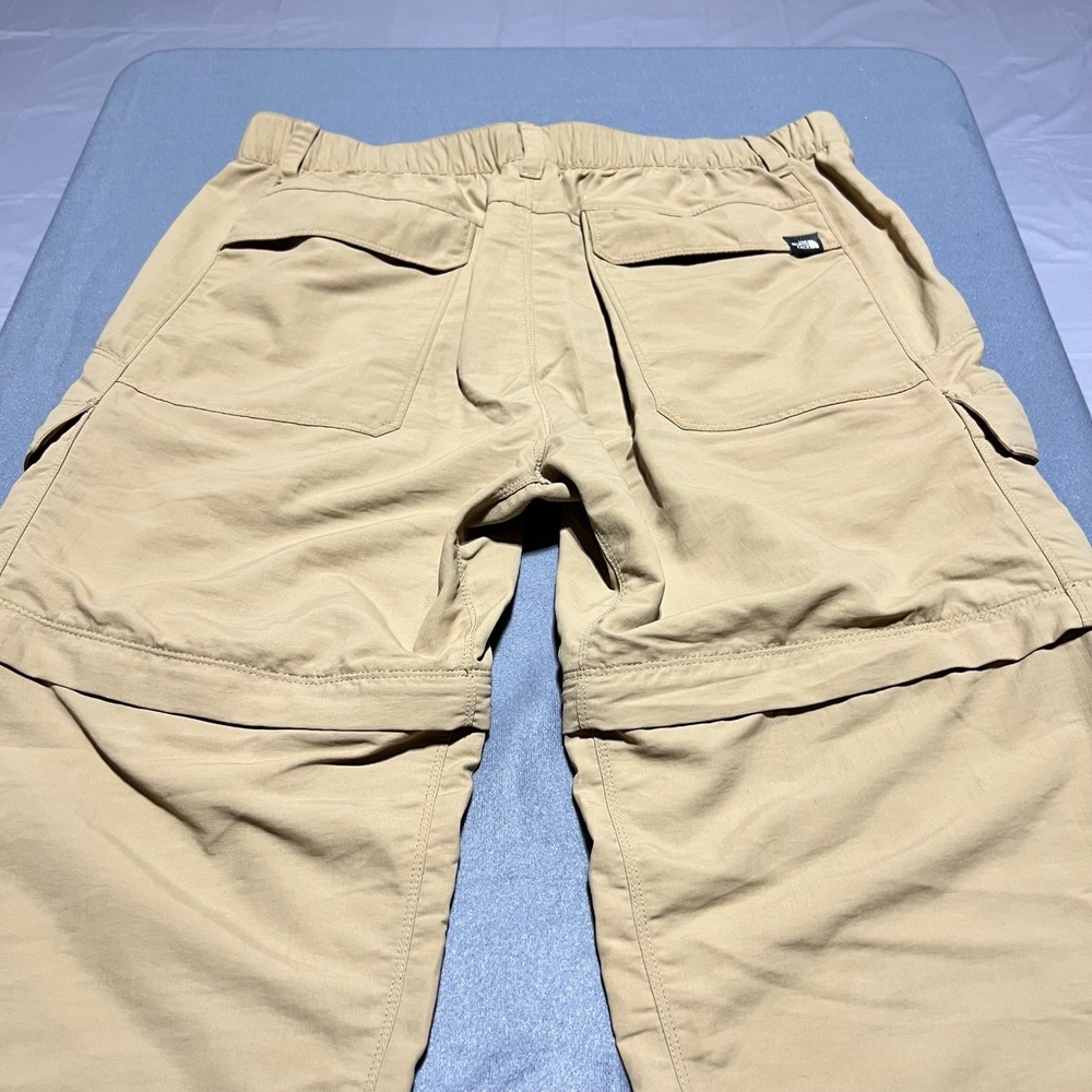 The North Face Mens L Short Tan Nylon Convertible Zip Off Cargo Hiking Pants - Picture 4 of 16